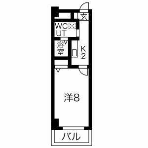 1K 間取り図