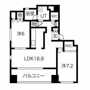 2LDK 間取り図