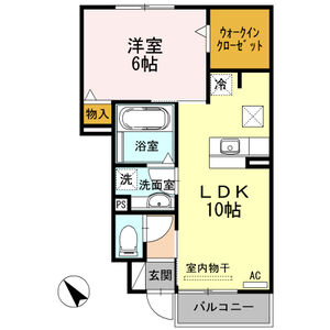 1LDK 間取り図
