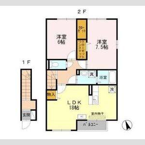 2LDK 間取り図