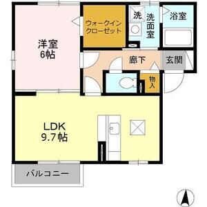1LDK 間取り図