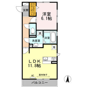 1LDK 間取り図