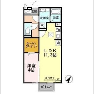 1LDK 間取り図
