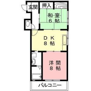 2DK 間取り図