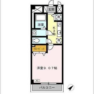 1K 間取り図