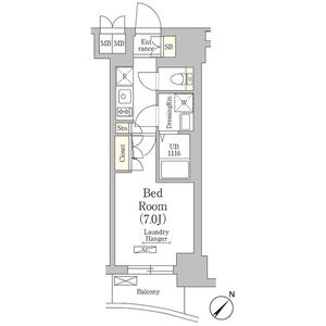 1K 間取り図