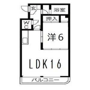 1LDK 間取り図