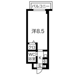 ワンルーム 間取り図