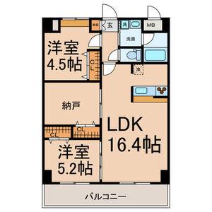 2LDK 間取り図