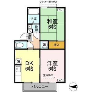 2DK 間取り図