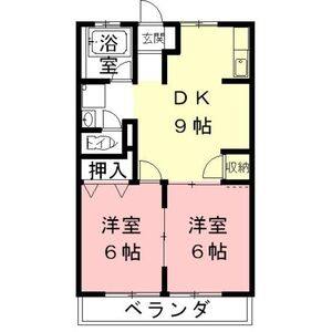 2DK 間取り図