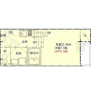 1K 間取り図