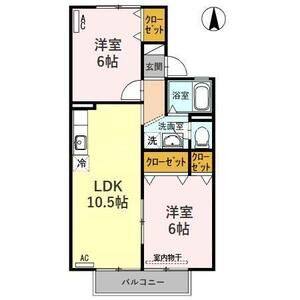 2LDK 間取り図