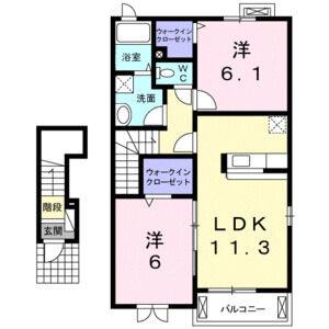 2LDK 間取り図