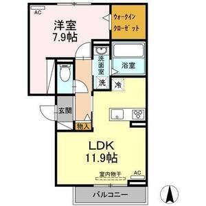 1LDK 間取り図