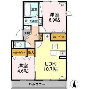 2LDK 間取り図