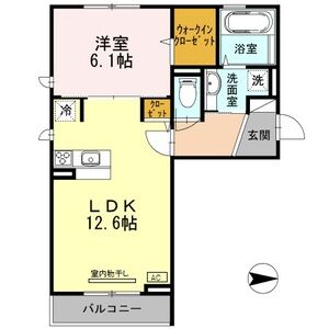 1LDK 間取り図