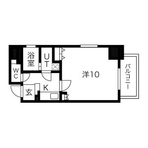 1K 間取り図