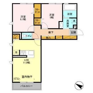 2LDK 間取り図
