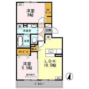 2LDK 間取り図