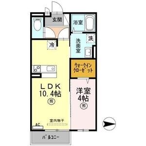 1LDK 間取り図