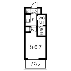 1K 間取り図