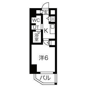 1K 間取り図