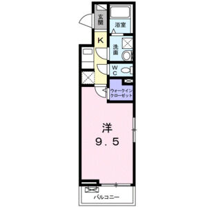 1K 間取り図