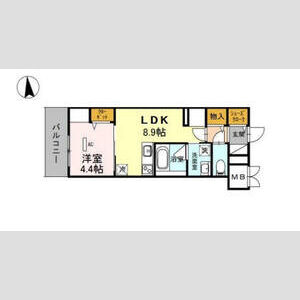 1LDK 間取り図