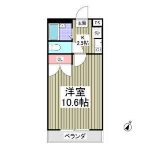 1K 間取り図