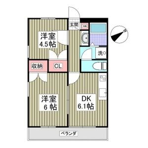 2DK 間取り図