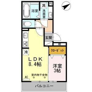 1LDK 間取り図