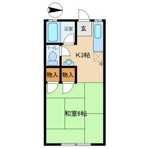 1K 間取り図