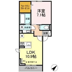 1LDK 間取り図
