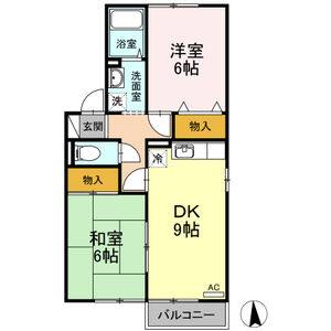 2DK 間取り図