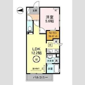 1LDK 間取り図