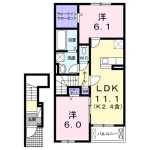 2LDK 間取り図