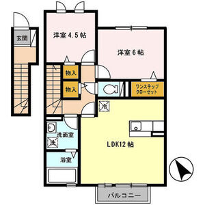 2LDK 間取り図