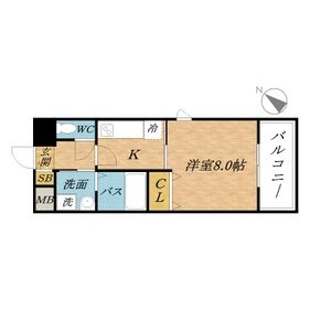 1K 間取り図