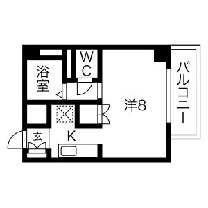 1K 間取り図