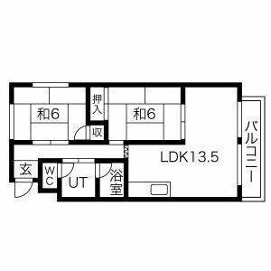 2LDK 間取り図