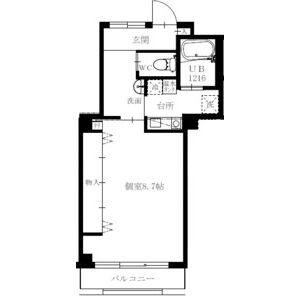 1K 間取り図