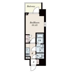 1K 間取り図