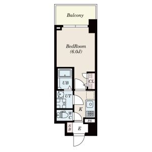 1K 間取り図