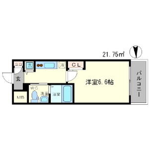 1K 間取り図