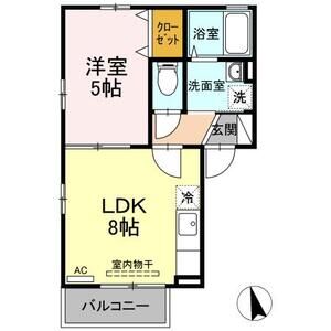 1LDK 間取り図