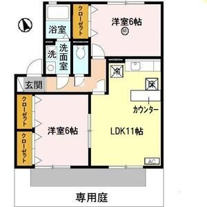 2LDK 間取り図