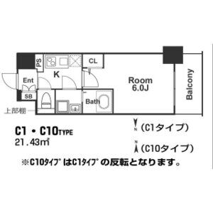1K 間取り図