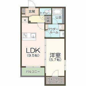 1LDK 間取り図
