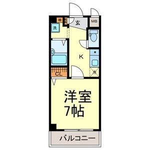 1K 間取り図